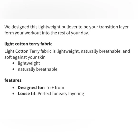 Lululemon  Loop Back Crew    NWOT   Black  size 12 - Picture 14 of 14